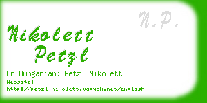 nikolett petzl business card